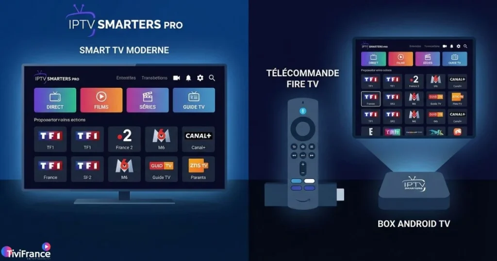 IPTV Smarters Pro français installé sur Smart TV et Firestick