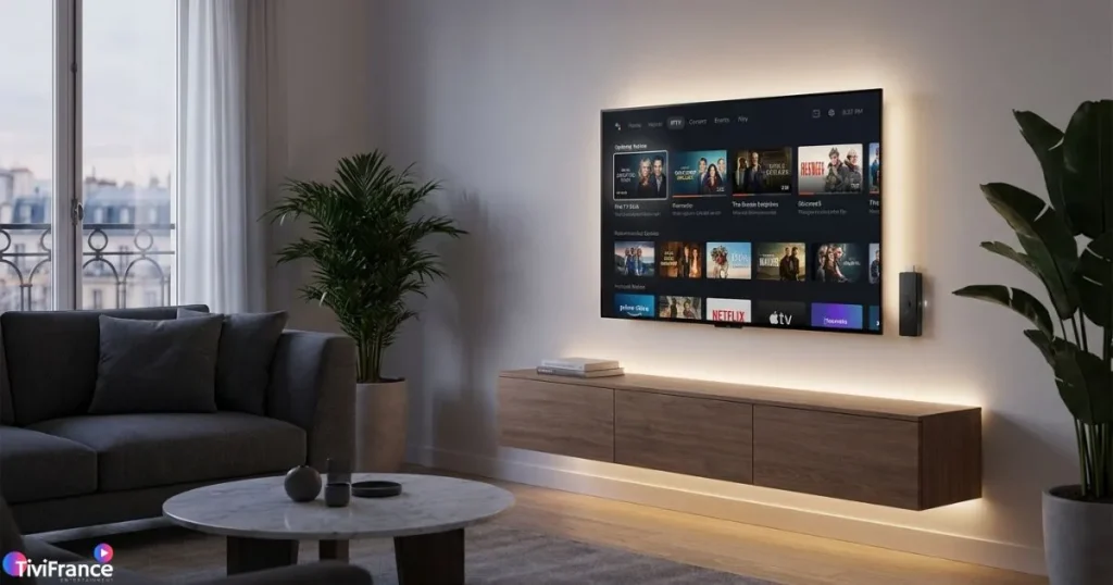 IPTV Fire Stick avec streaming IPTV premium sur télévision 4K