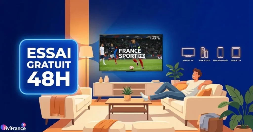Abonnement IPTV France essai gratuit 48h sur TiviFrance accès immédiat