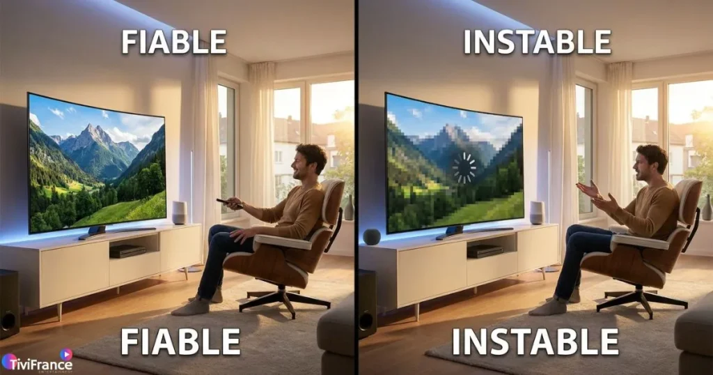 Comparaison entre un IPTV fiable et un service IPTV instable