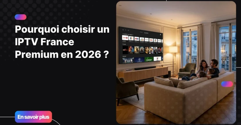 iptv france premium offrant une expérience de streaming fluide sur téléviseur 4K moderne