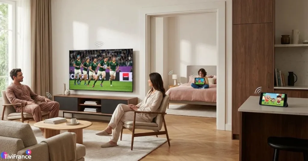 Abonnement IPTV multi écrans utilisé simultanément par toute la famille