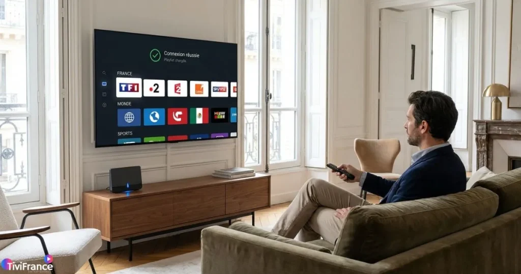 Configuration d'IPTV Smarters avec une source IPTV France sur Smart TV moderne