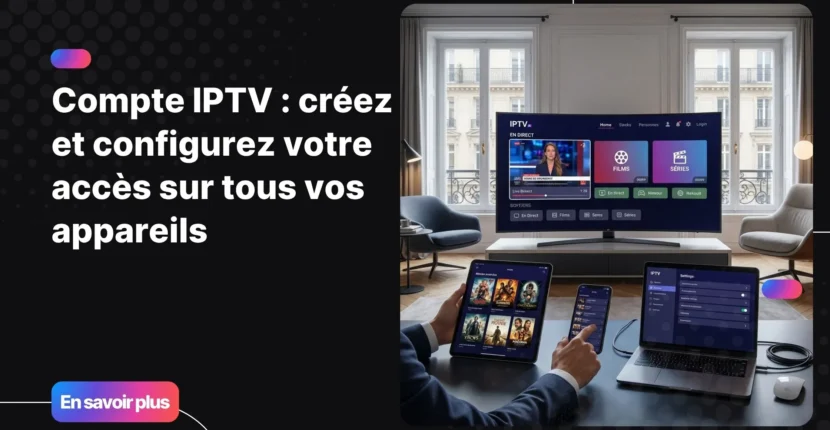 Compte IPTV configuré sur plusieurs appareils connectés