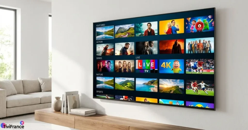Comparaison qualité streaming IPTV 4K sur écran moderne
