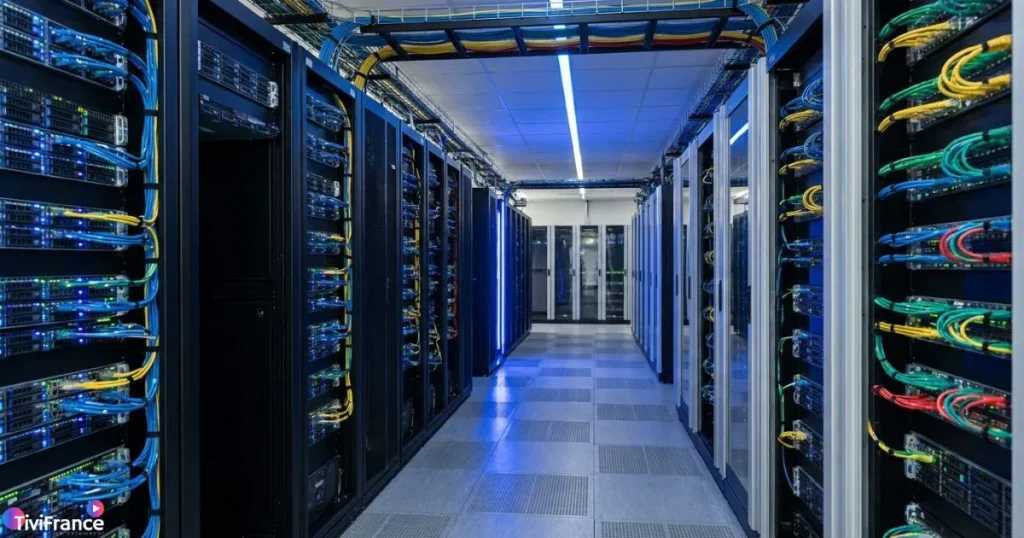 Salle de serveurs IPTV fiables avec infrastructure haute disponibilité