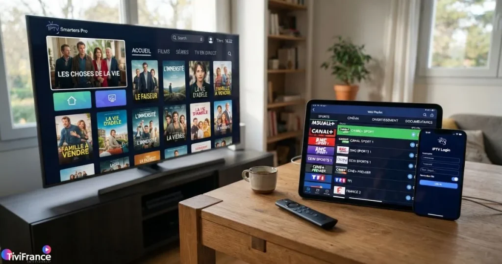 Interfaces IPTV Smarters sur plusieurs appareils pour configurer son abonnement IPTV