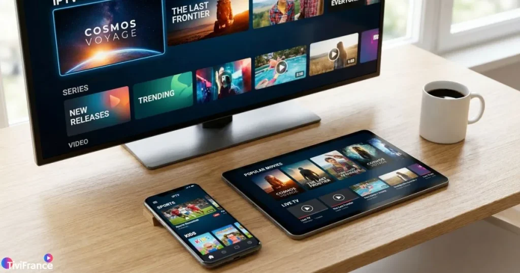 Multi-appareils compatibles avec un service IPTV fluide - TV, tablette et smartphone