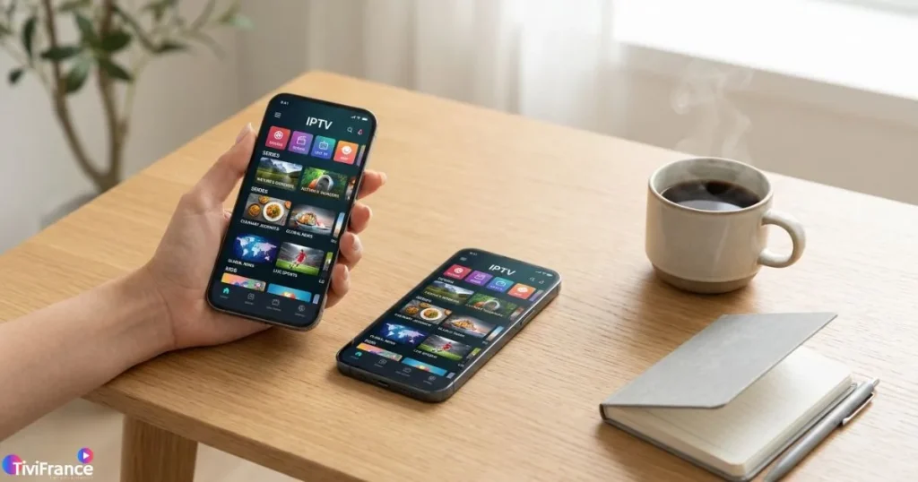 Streaming IPTV mobile sur smartphone en situation réelle