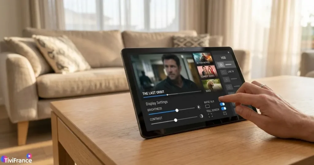Réglages IPTV Android sur tablette pour améliorer la qualité image IPTV.