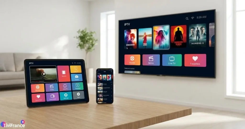 IPTV premium compatible avec plusieurs appareils : TV, smartphone et tablette