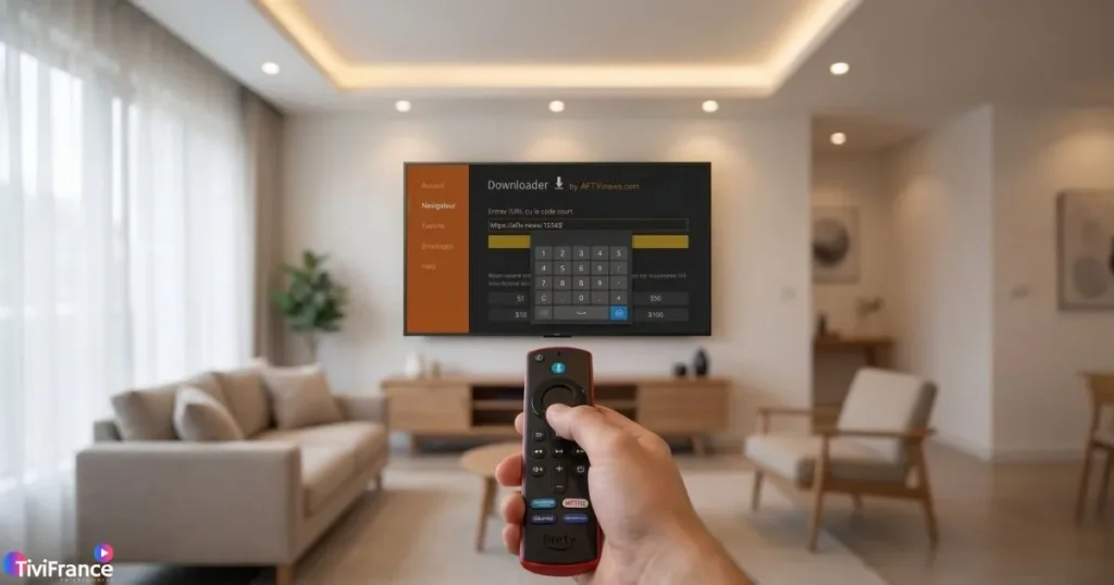 code Downloader IPTV saisie interface application Fire Stick