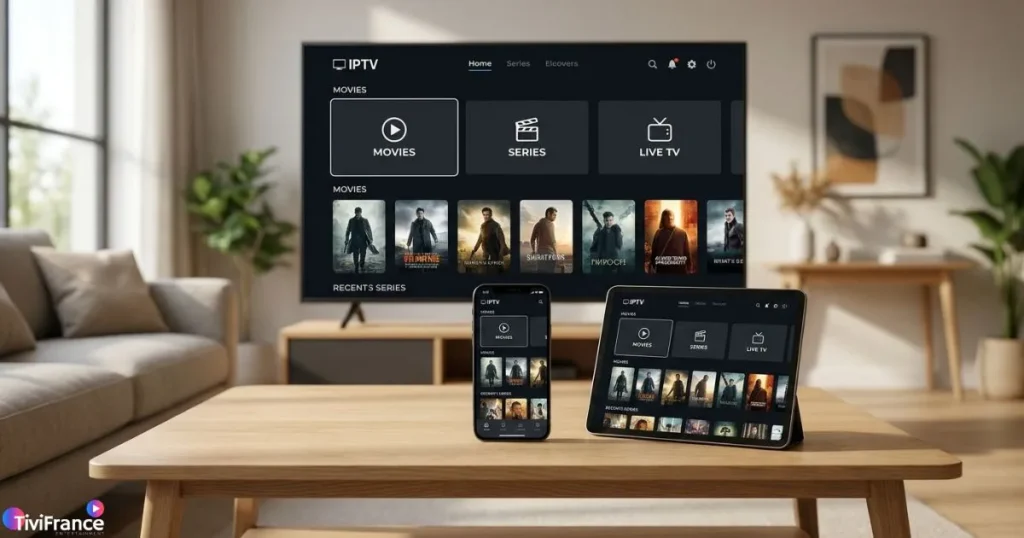 Compatibilité IPTV sur plusieurs appareils - smartphone, tablette et téléviseur