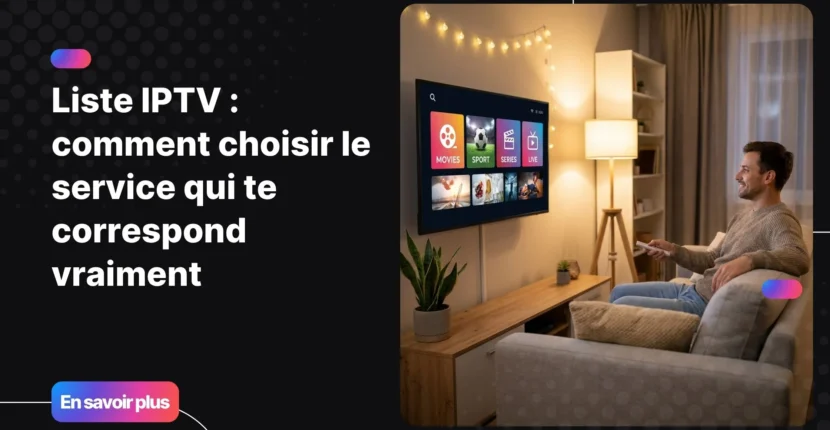 liste iptv - choisir le bon service de streaming sur sa télévision connectée