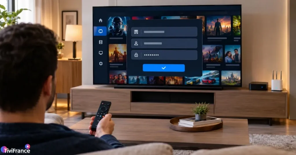 Configuration IPTV sur Android TV avec saisie des identifiants Xtream Codes