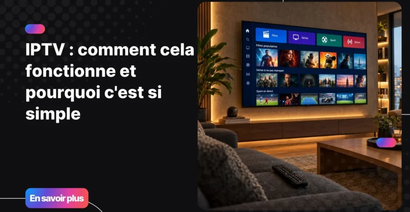 IPTV comment cela fonctionne - interface de streaming sur Smart TV moderne